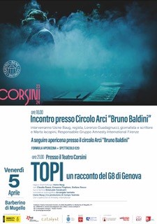 Al Corsini di Barberino "TOPI un racconto sul G8 di Genova". 