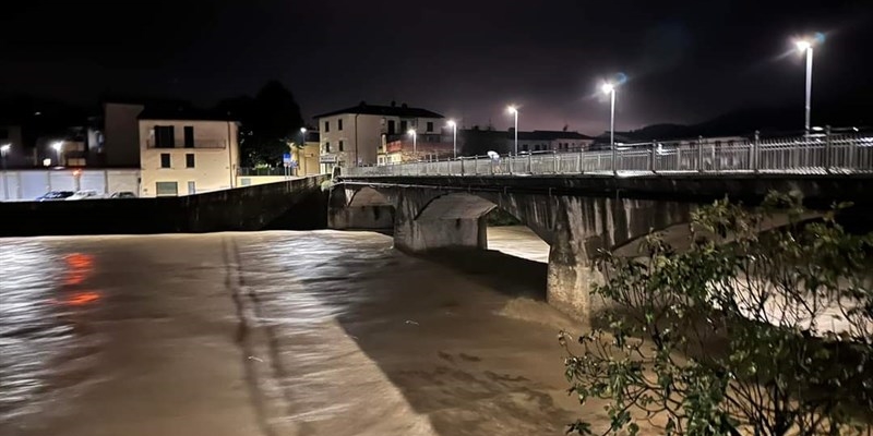 Sieve in piena al Ponte di Montebonello (Pontassieve)