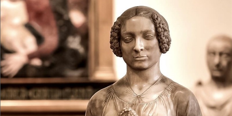 Dama del mazzolino, Andrea del Verrocchio (Museo del bargello)