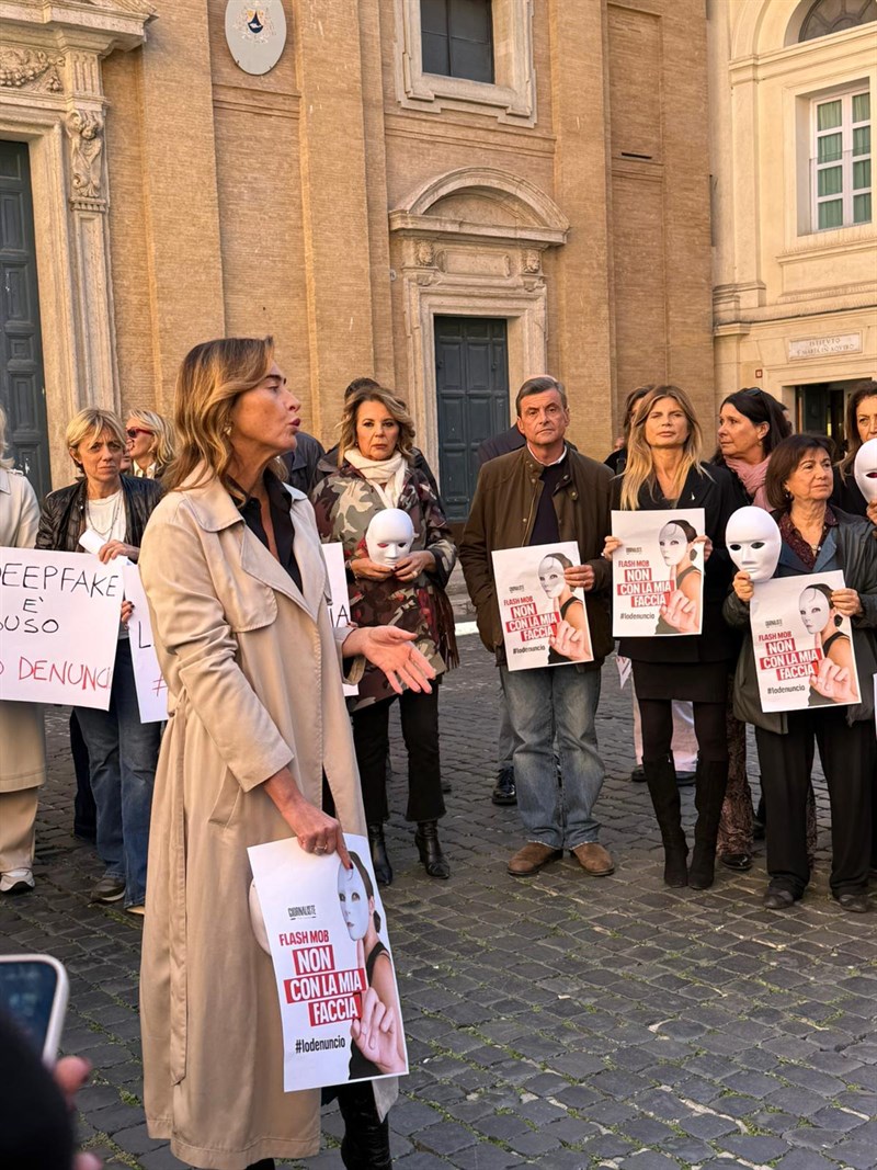 Un momento del flash mob