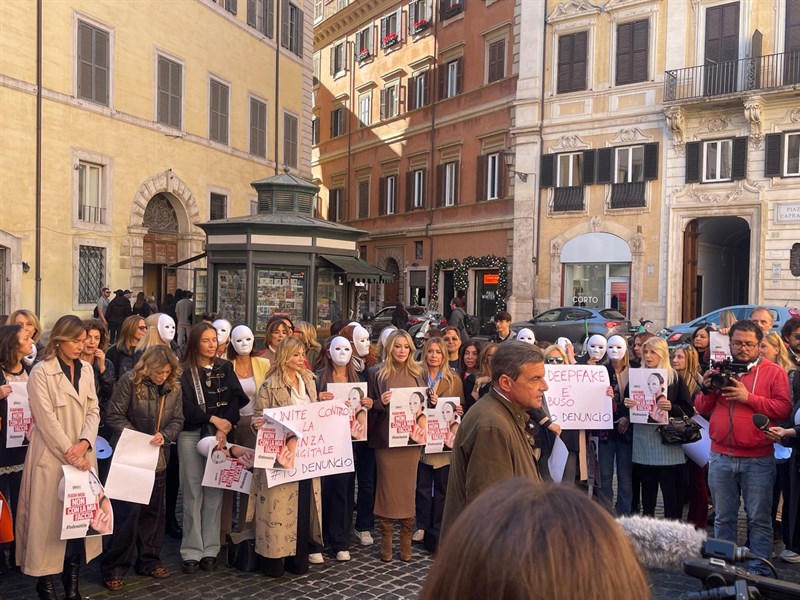 Un momento del flash mob