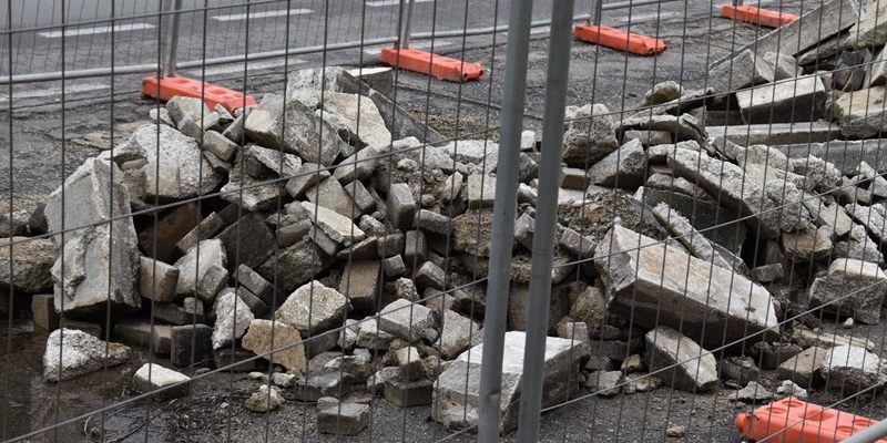 il cantiere di piazza Elia Della Costa