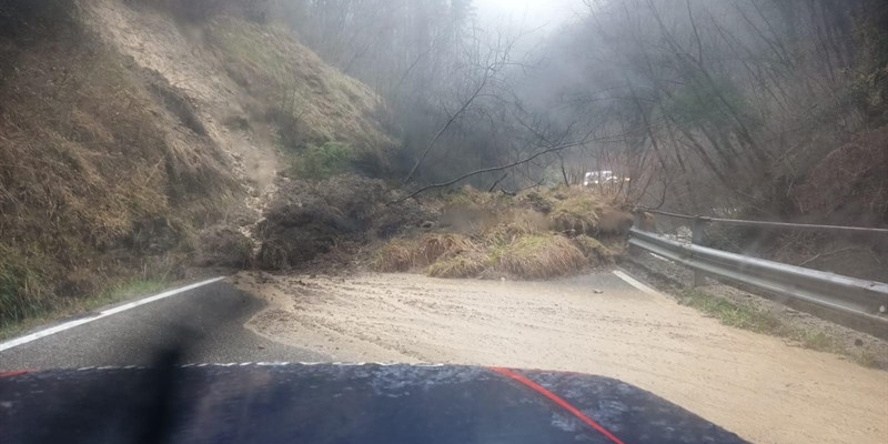Maltempo in Mugello, interruzione della SR 302 che collega Palazzuolo sul Senio