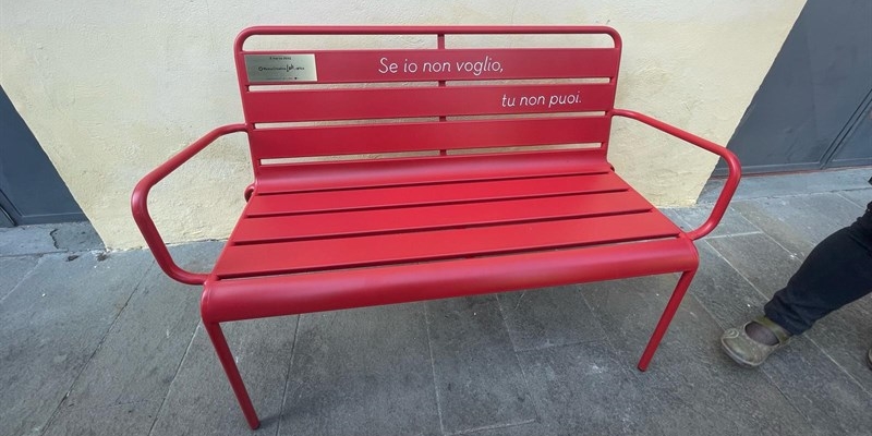 La panchina rossa del Conventino