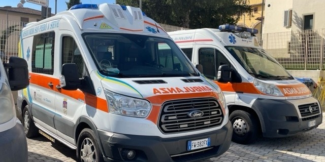 Le ambulanze della Misericordia di San Piero a Sieve
