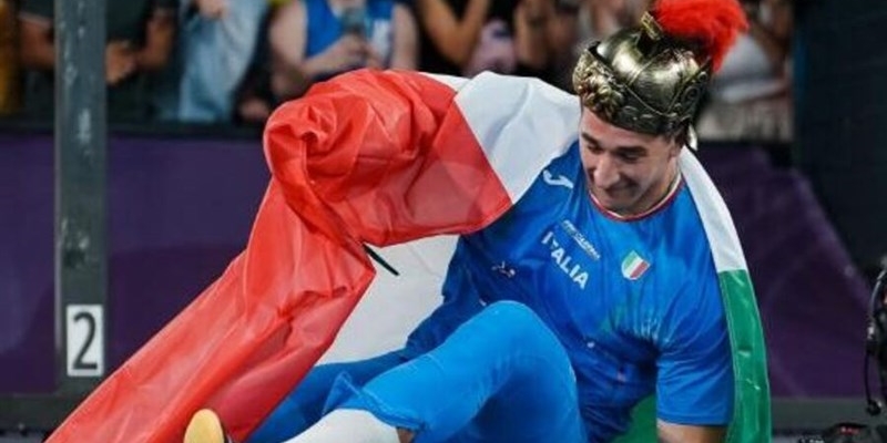 Leonardo Fabbri dopo l'oro
