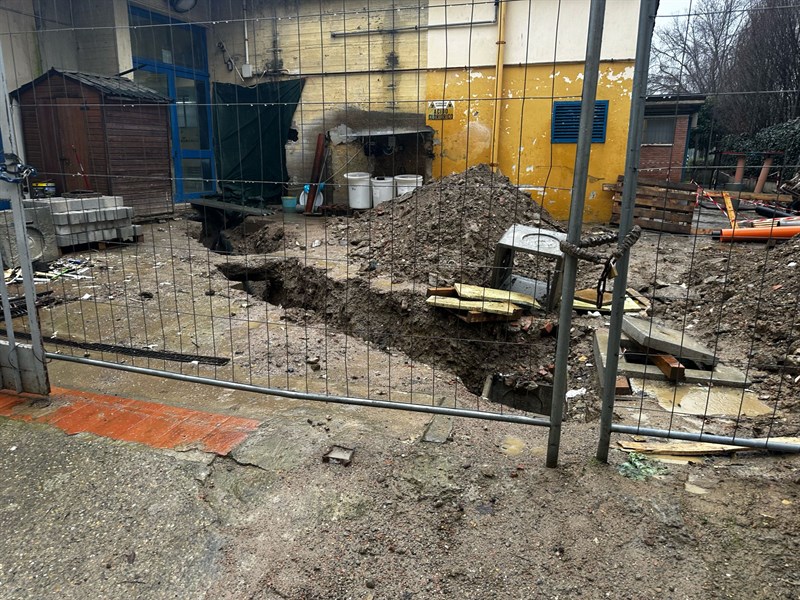 i lavori alla micropiscina