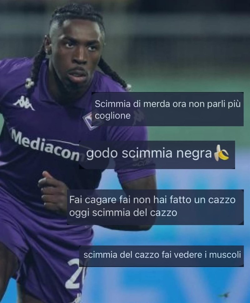 le offese a Moise Kean