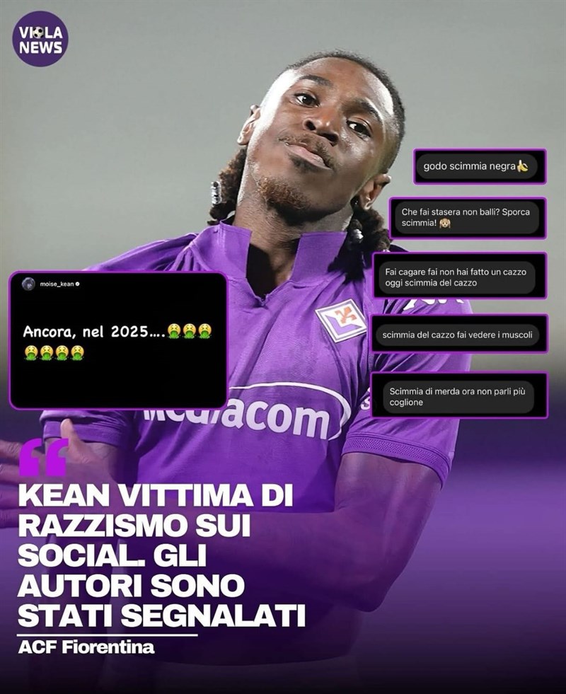 le offese a Moise Kean