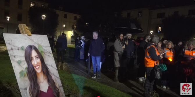 Frame del video realizzato da FlorenceTv per la fiaccolata in memoria di Eleonora Guidi