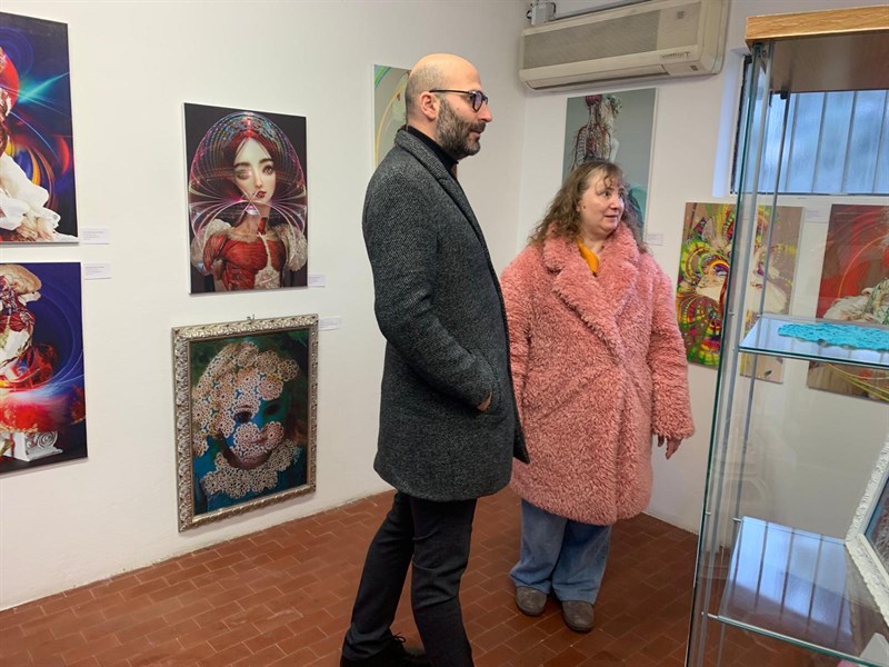 Il Sindaco di Pontassieve visita l’atelier dell’artista Emanuela Simoncini