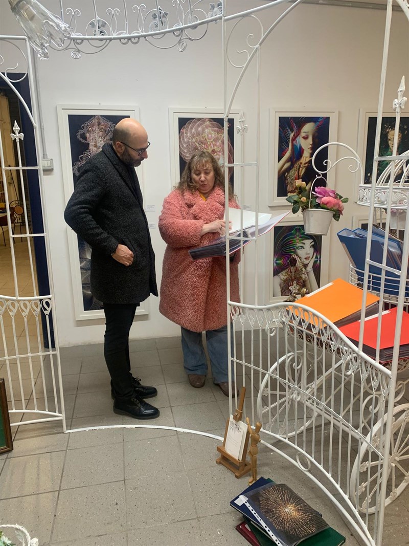 Il Sindaco di Pontassieve visita l’atelier dell’artista Emanuela Simoncini