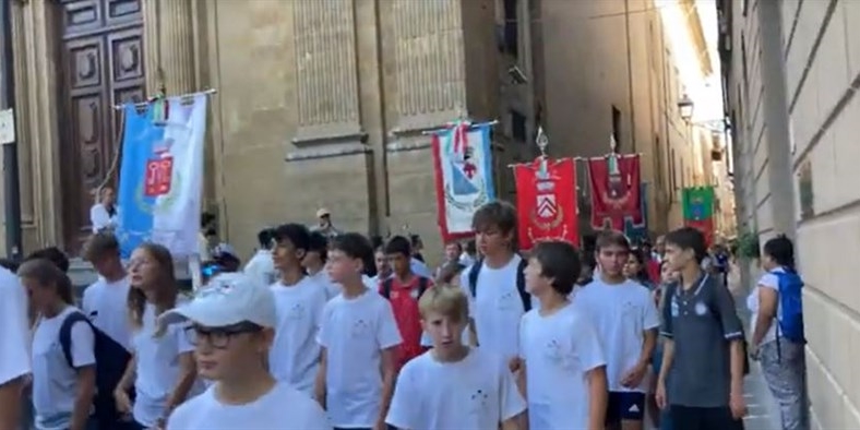 Un momento della cerimonia inaugurale