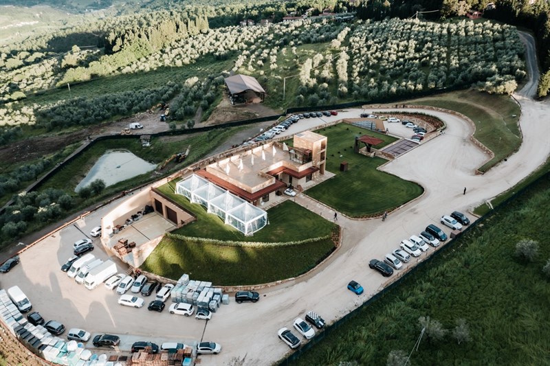 la struttura vista dall'alto