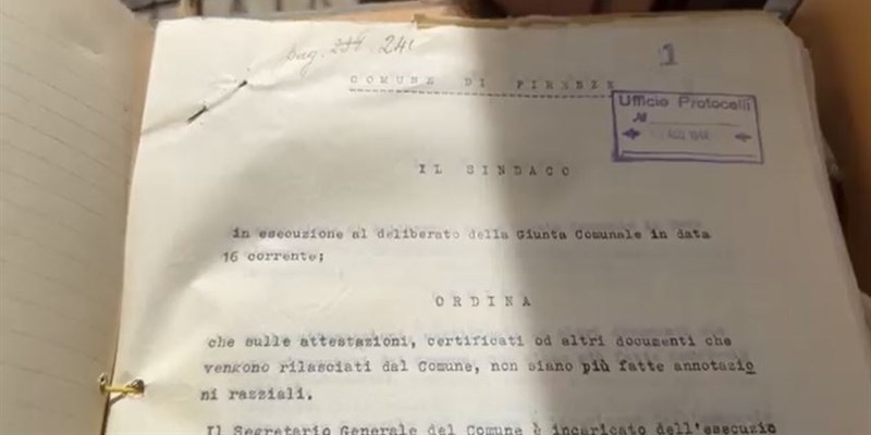 Un documento dell'archivio