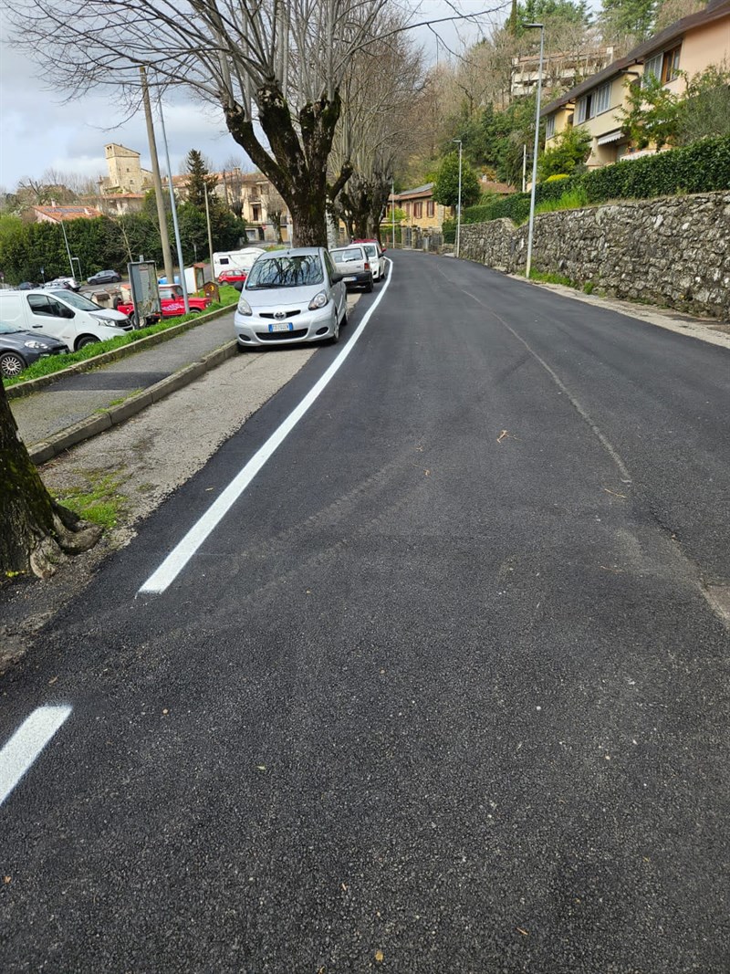 Nuove asfaltature a Santa Brigida