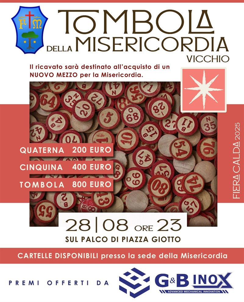 Tombola in favore della Misericordia