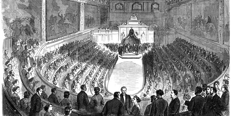 18 novembre 1865, il Parlamento Italiano si riunisce nel Salone dei Cinquecento