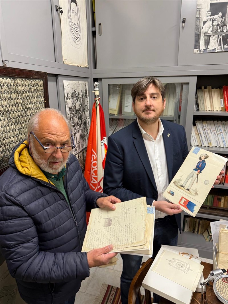 sindaco Ciappi e Fabrizio Fornera presso la sede dell'Archivio
