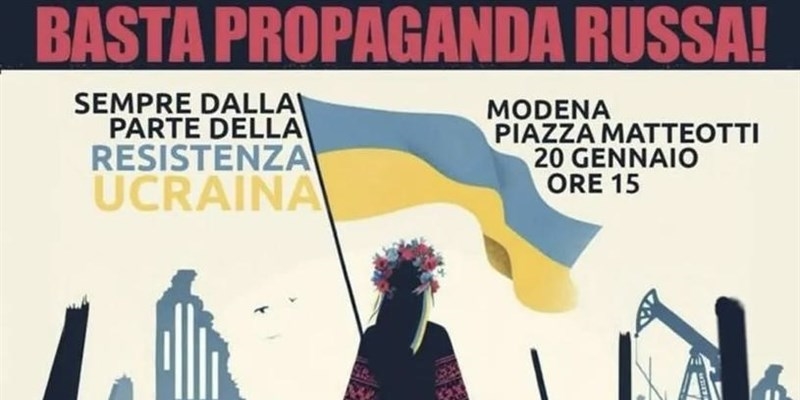 Volantino manifestazione anti propaganda 