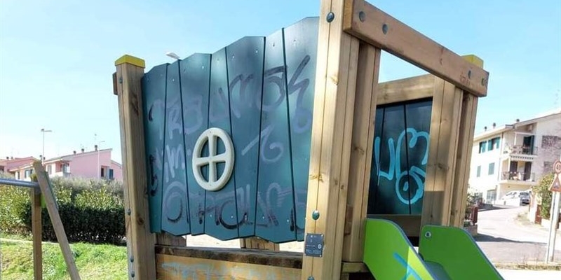 I giochi vandalizzate di scritte
