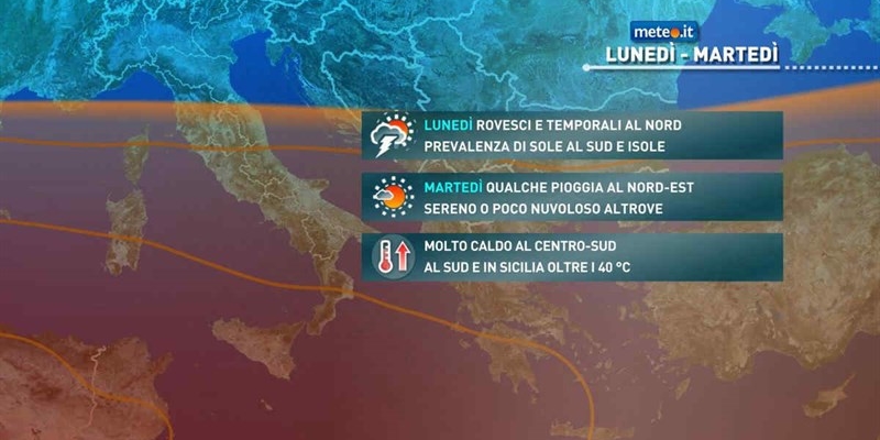 Previsioni meteo della settimana