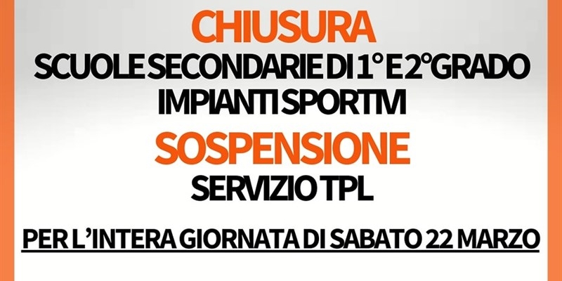 Chiusura scuole