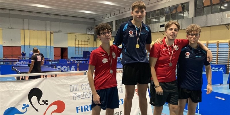 Le medaglie nel tennistavolo