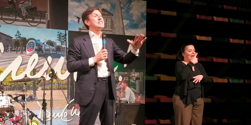 Dario Nardella in un momento del suo intervento