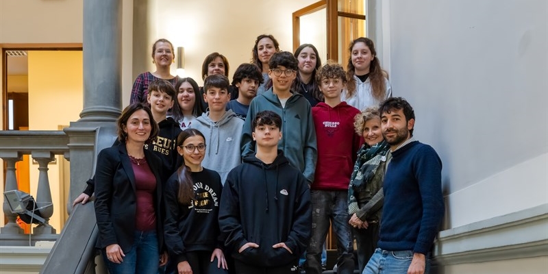 Gli studenti prima della partenza