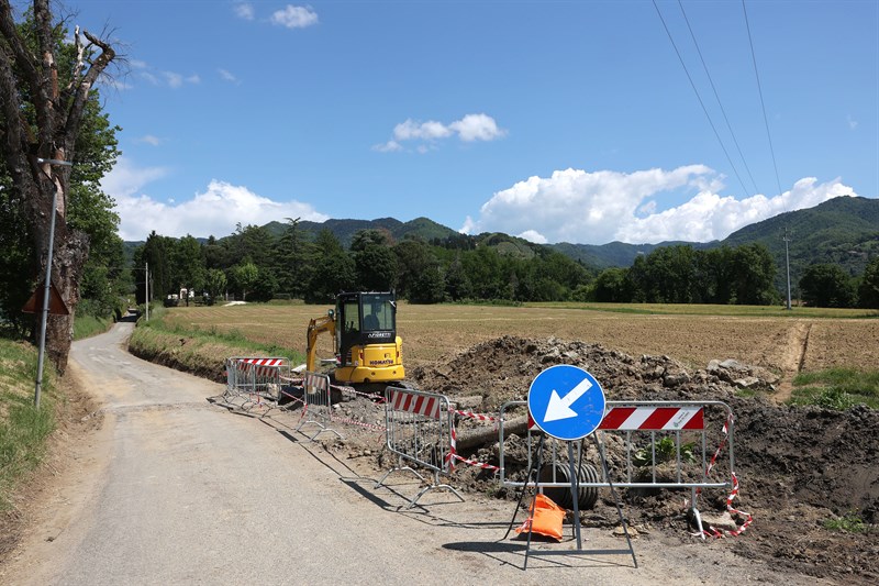 Lavori in Via del Salto