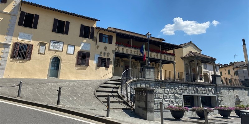 Il loggiato di Fiesole illminato