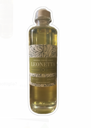La bottiglia del liquore Leonetta