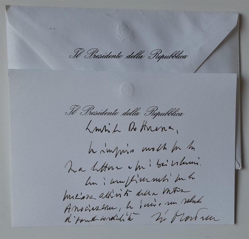 La lettera del Presidente della Repubblica On. Sergio Mattarella