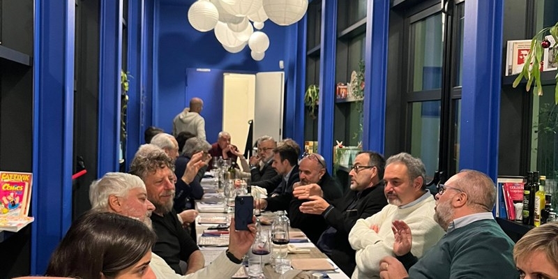 Un momento della cena