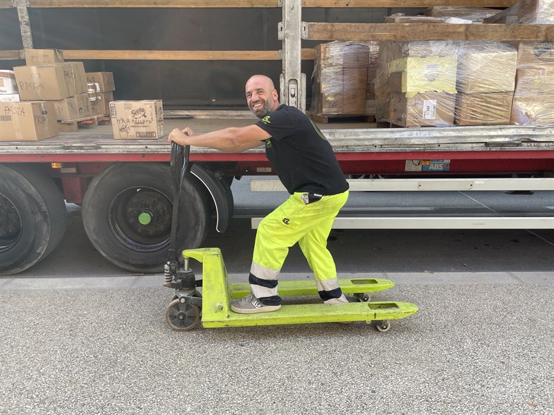 Il caricamento del camion