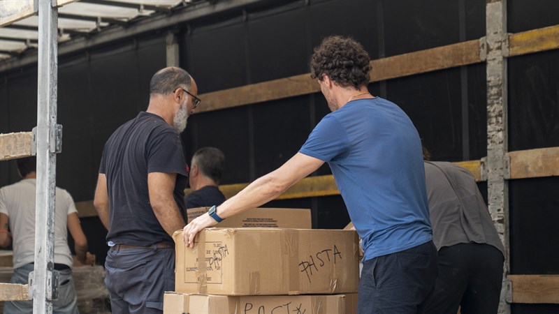 Il caricamento del camion