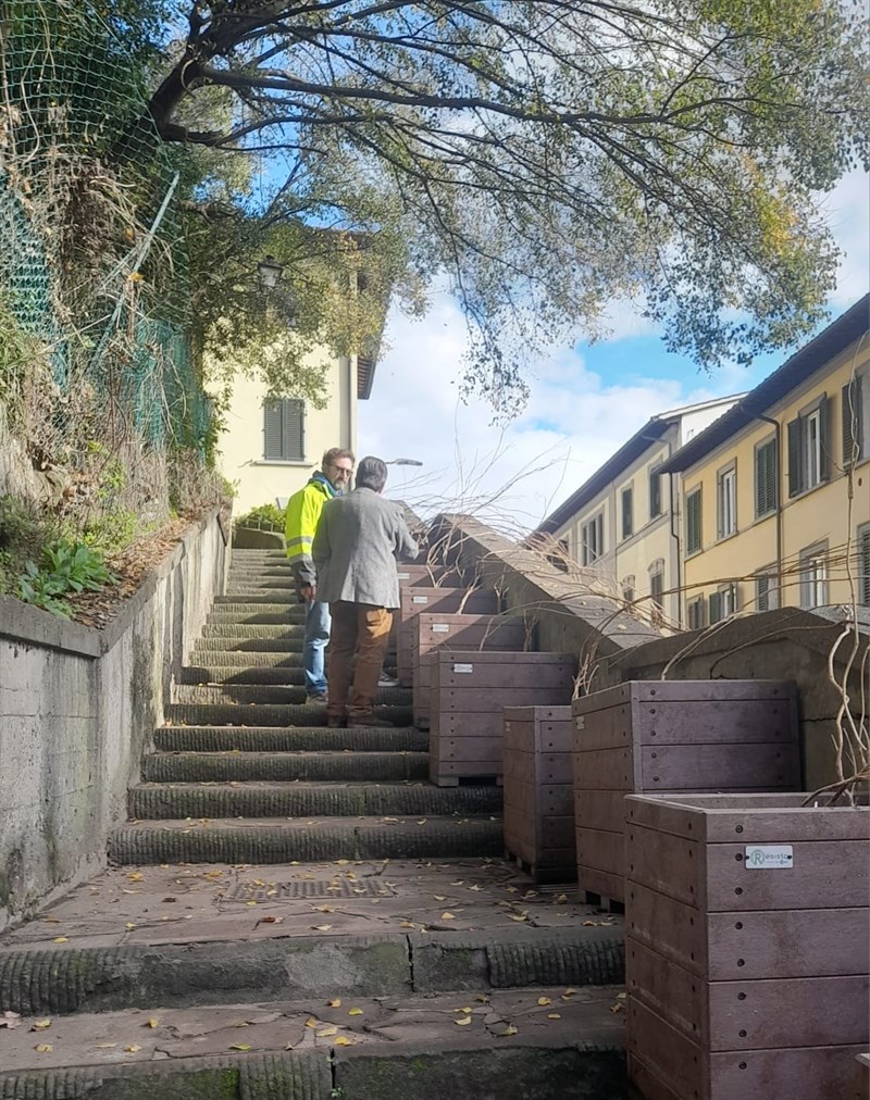 Il sopralluogo del sindaco Fossi