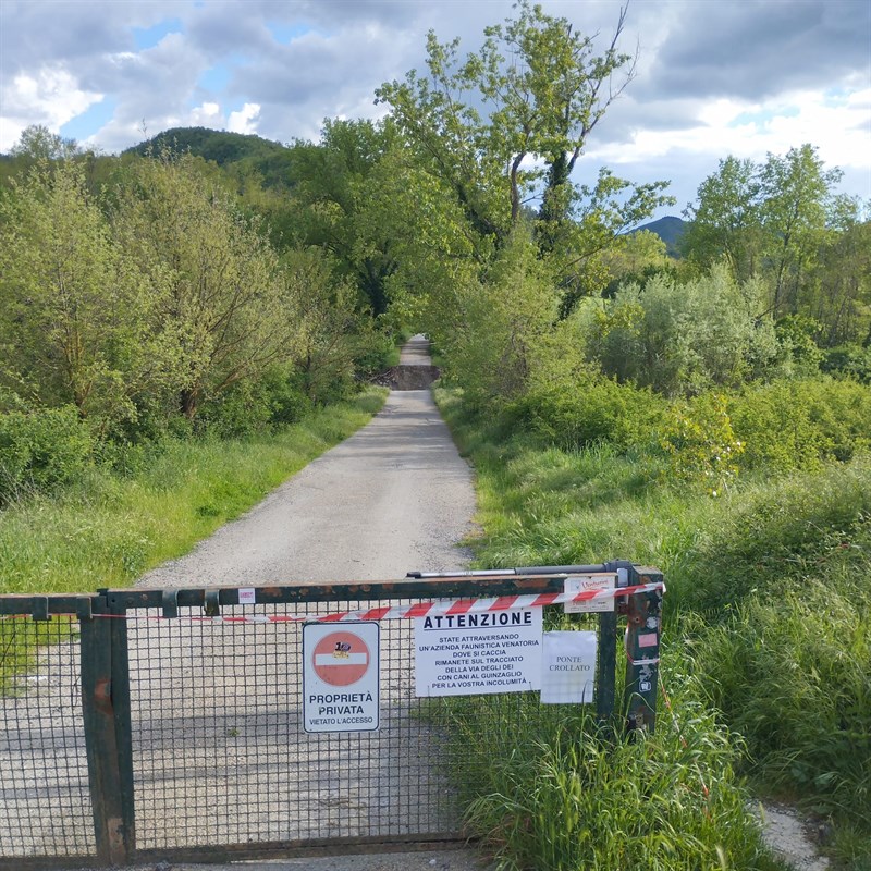 deviazione via degli dei