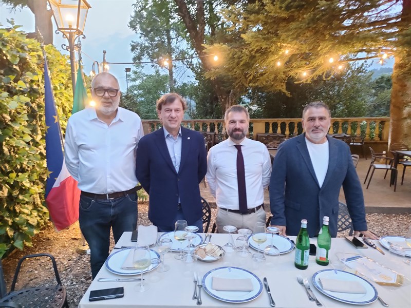 I sindaci Filippo Carlà Campa, Federico Ignesti, Stefano Passiatore e l’assessore Alessandro Galeotti.