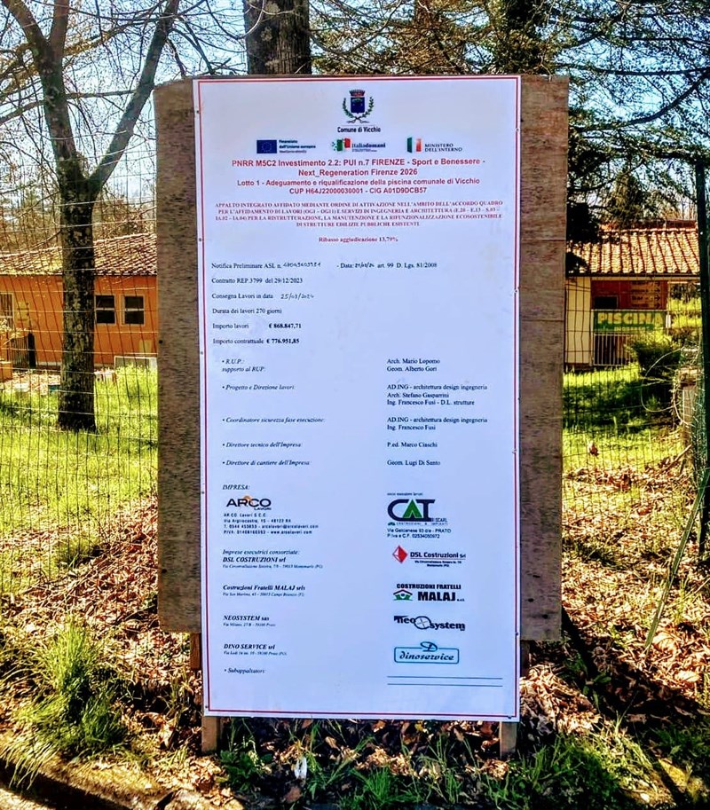 Vicchio - Ristrutturazione piscina