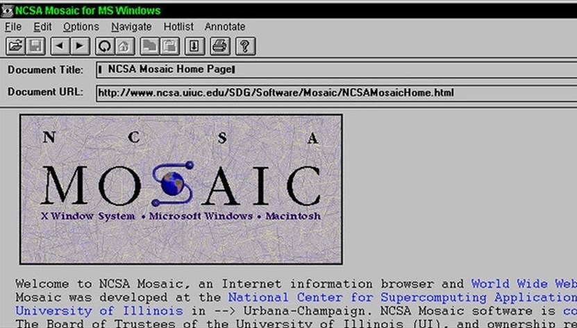 Mosaic il precursore dei browser web