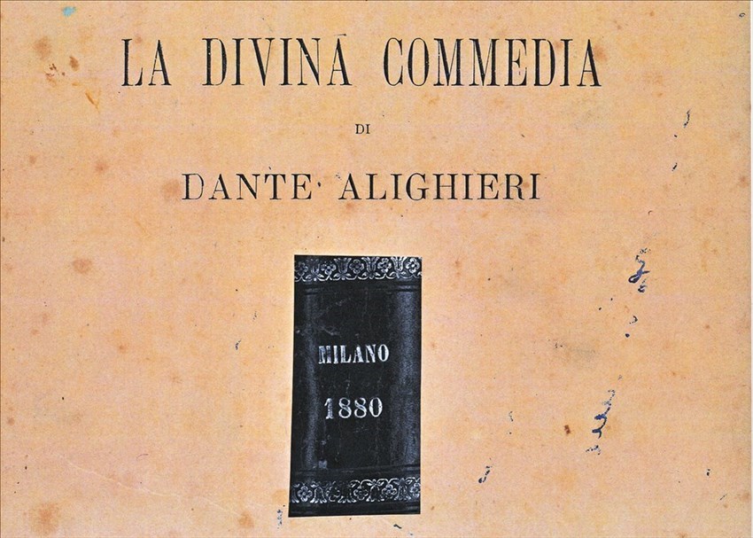 Frontespizio del volume sulla vita di Date Alighieri  del 1880 con le illustrazioni di Gustavo Dorè.