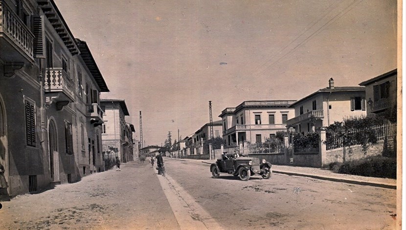 Il vecchio viale della Stazione nel 1927