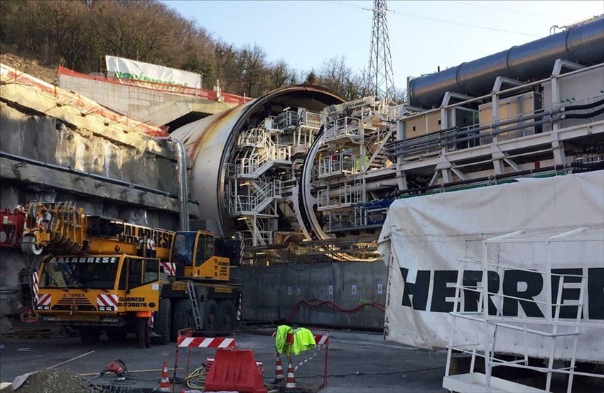 Particolare del macchinario TBM