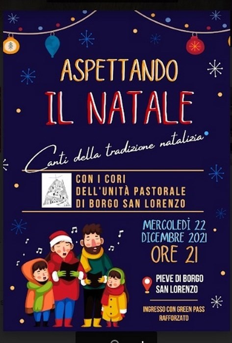 La locandina del concerto dei Cori dell’Unità Pastorale di Borgo San Lorenzo