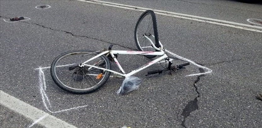 Incidente in bici. Foto di repertorio