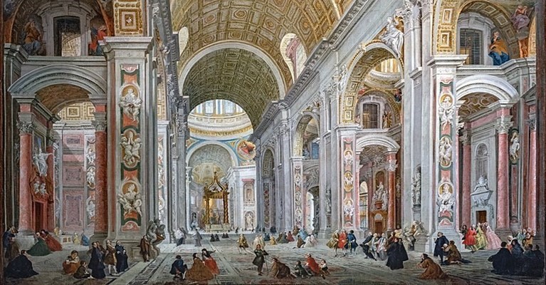 interno della basilica di San Pietro