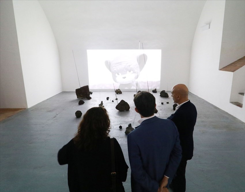 Dario Nardella in visita a una delle due mostre