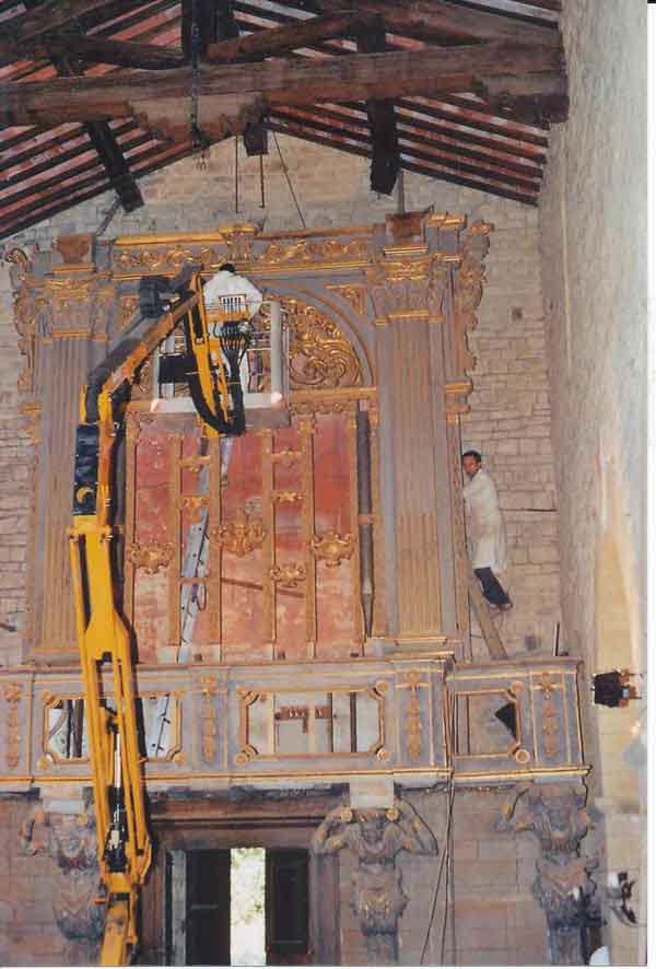 Smontato il monumentale organo Stefanini di Faltona